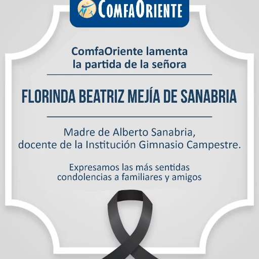 Condolencias por el Fallecimiento de la Madre del Docente Alberto Sanabria